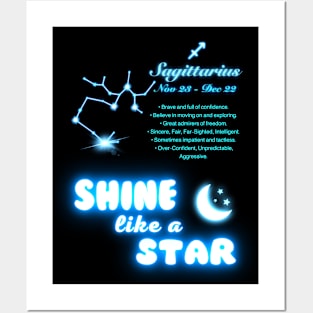 Shine Like A Star - Sagittarius Posters and Art